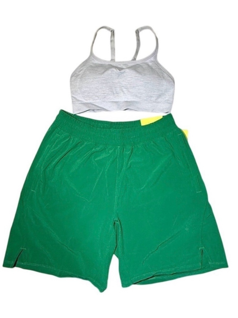 Activewear Set Women's Seamless Sports Bra Small & Men's 7" Run Shorts Small NWT